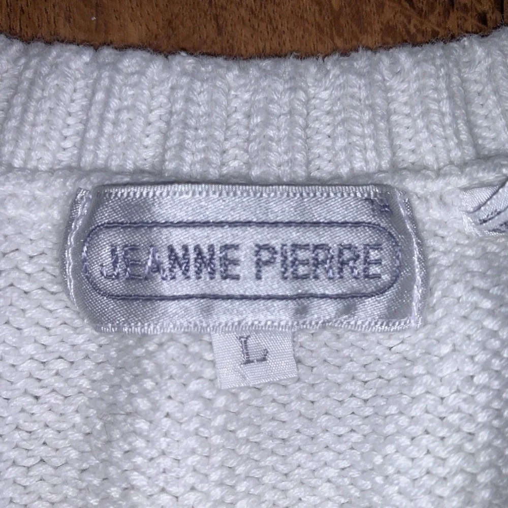 Jeanne Pierre Women’s White Sleeveless Sweater Size Large - Picture 2 of 7